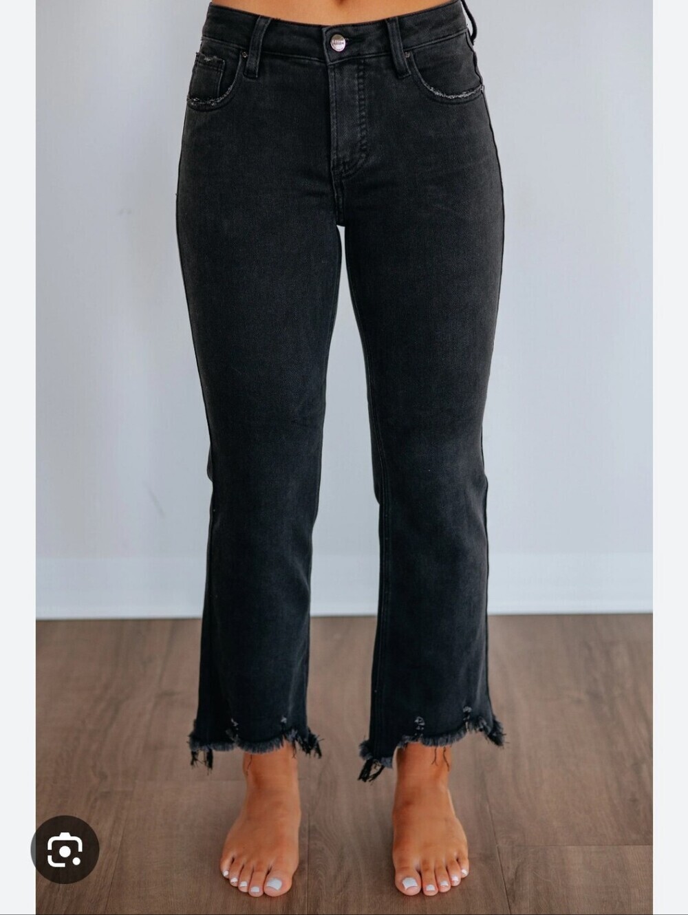 H&M Denim Women's Black High Waist Crop Jeans Size 2